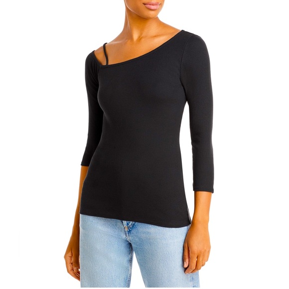 THEORY
Asymmetric Strap Ribbed Tee NEW - Picture 1 of 3